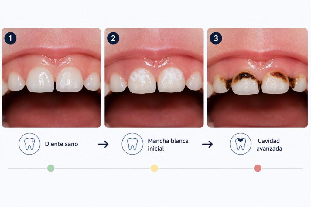 Evolucion de la caries de biberon